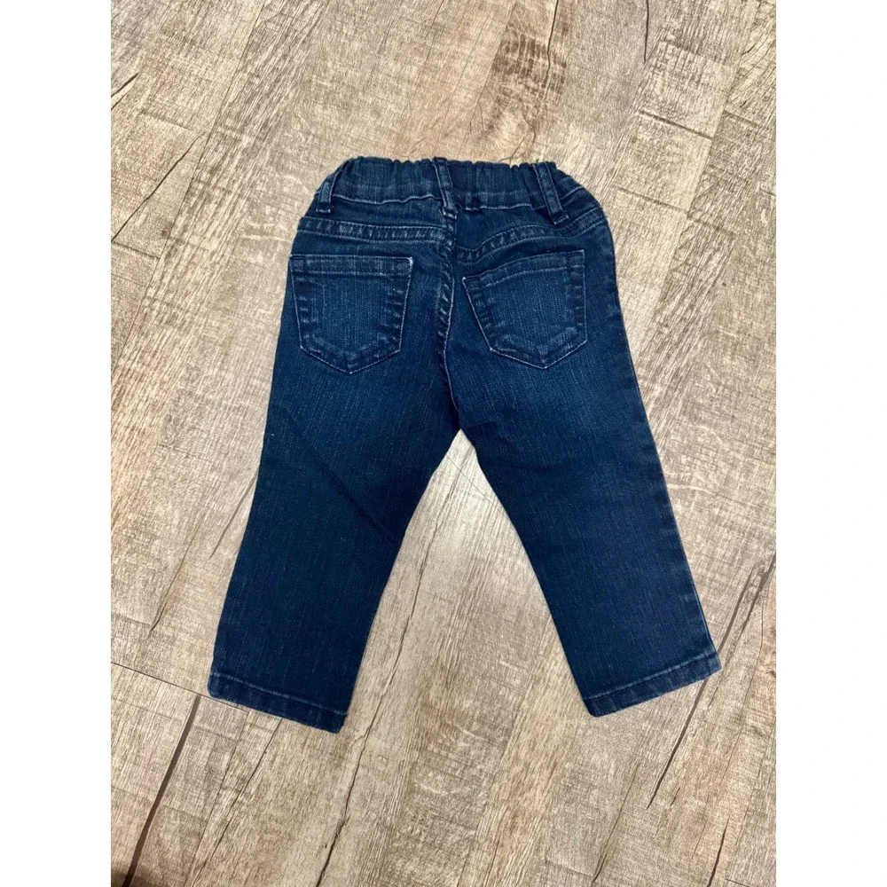 The Childrens Place Kids Skinny Jeans Dark Wash Adjustable Waist 9-12M‎